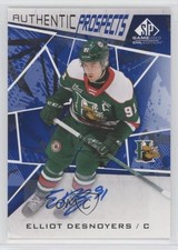 2021-22 Upper Deck SP Game Used CHL Edition Blue Elliot Desnoyers #34 Auto 0dw
