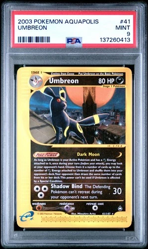 Umbreon PSA 9 2003 Pokemon Aquapolis #41