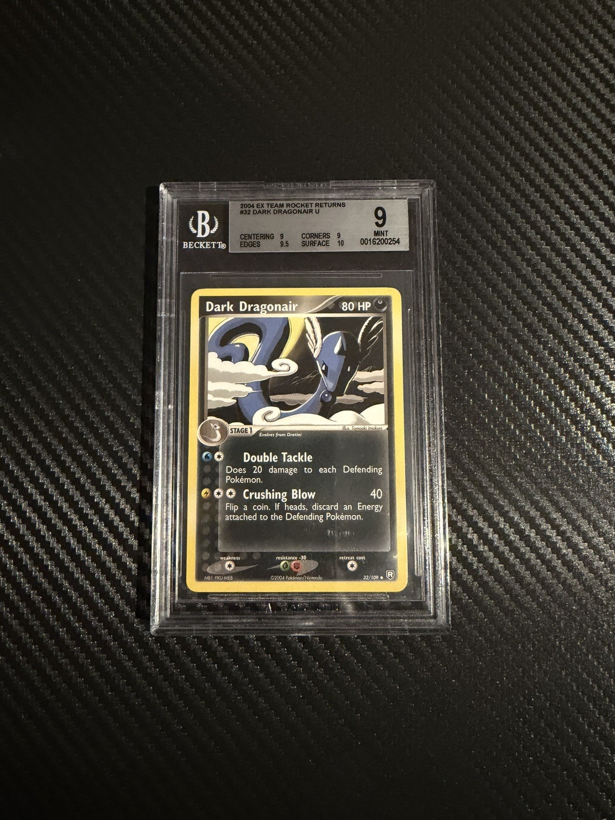 BGS 9 Pokemon TCG 2004 EX Team Rocket Returns #32/109 Dark Dragonair non holo