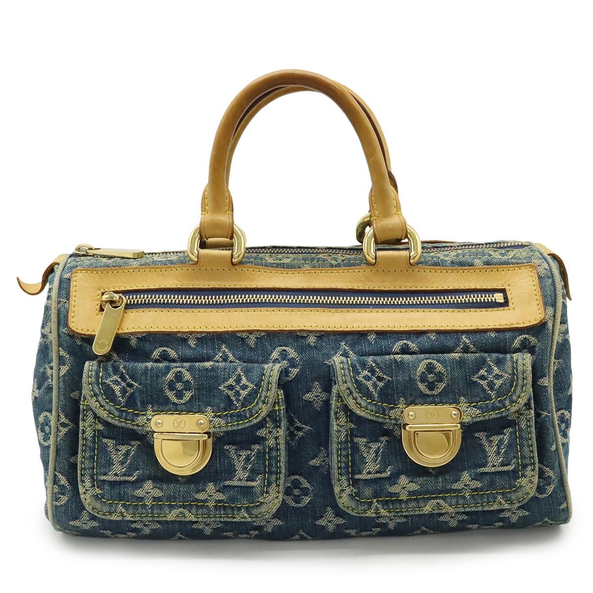 Louis Vuitton Monogram Denim Neo Speedy Blue M95019 Handbag Mini