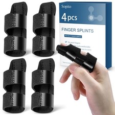 Finger Splint for Index, Middle, Ring Fingers Straightening, 4 Pack