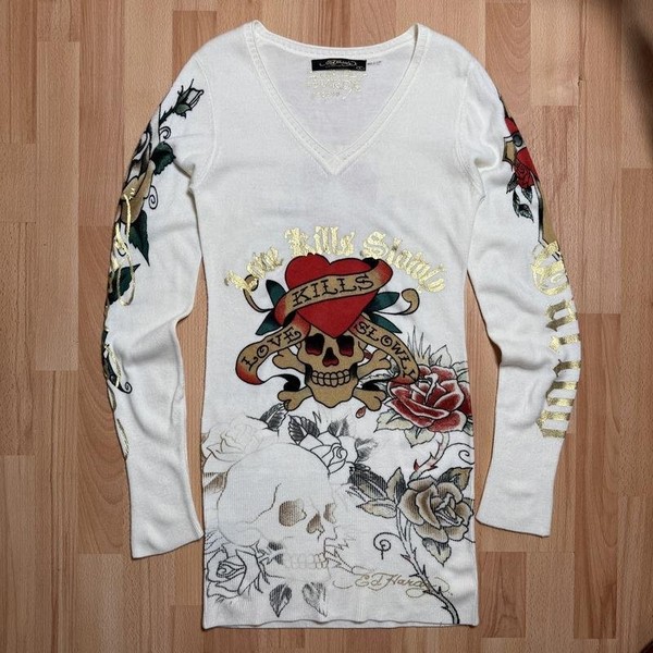 Women Ed Hardy Dress White 38 / M / 46