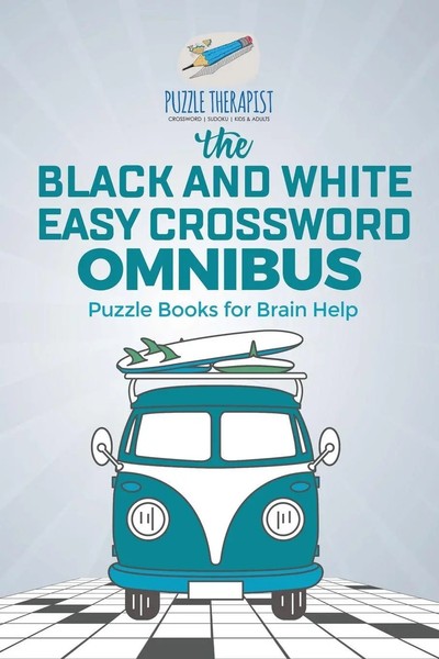 Puzzle Therapist | The Black And White Easy Crossword Omnibus Puzzle Books...-image