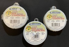 NEW 3 - Stringing Wire 100 BEADALON 7 Strand 0.018 BRIGHT 2 and 0.015 1