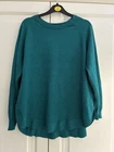 Gallery teal knit jumper top size Size L -  UK 16/18