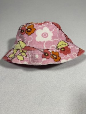 VTG 2000s GAP Y2K Peach Coral Trench Belted Bucket Hat Ditsy Floral Lining S/M Gap Bucket Hat Wool Blend Warm Maroon Flower Floral Y2K  main image 2