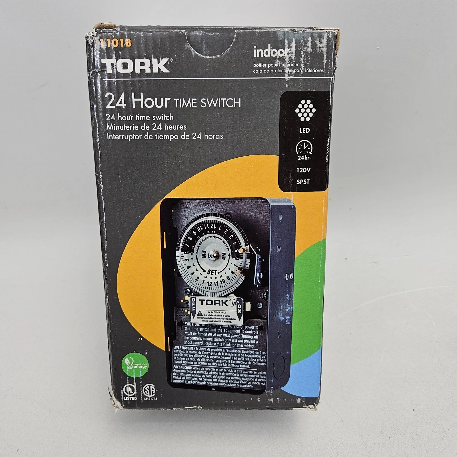 ​TORK 24hr 120V SPST 1-Channel 24-Hours Indoor Mechanical Time Switch