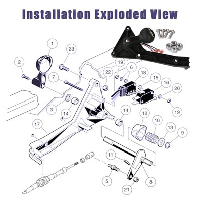 Club Car F&R Shifter Assembly Kit, Forward and Reverse Shifter