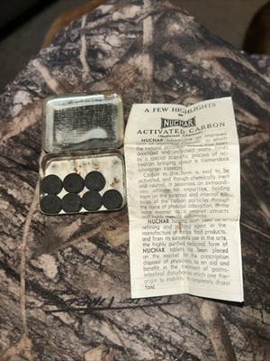 Antique Vintage 1920 Bucharest activated carbon tablets ￼