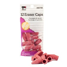 Pencil Eraser Caps, Pink, 12Pack 80799