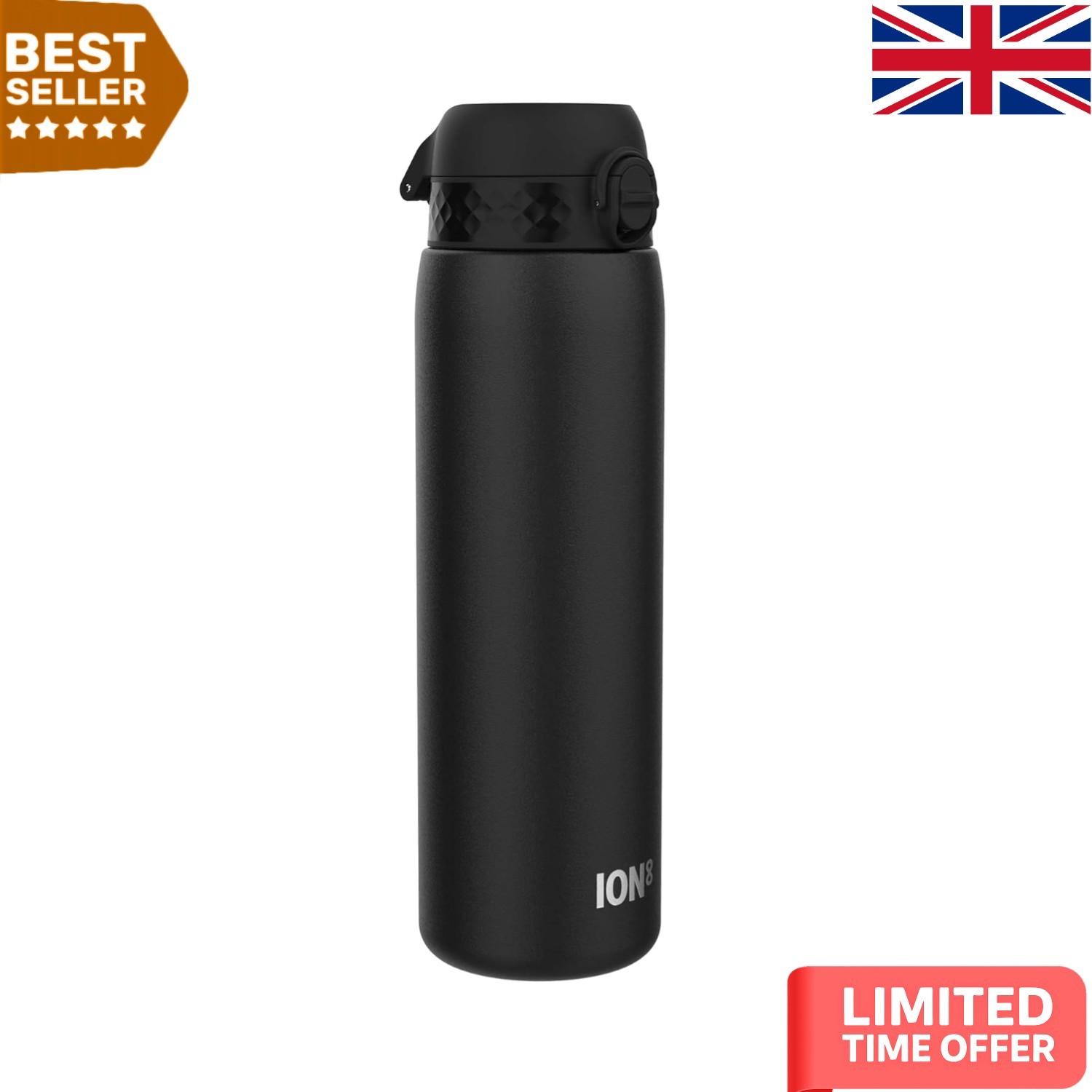 Durable Non-Insulated 1L Steel Bottle with Easy Flip Cover - Adventure Ready