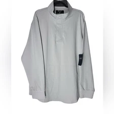 BYLT Premium Basics Elite Fairway Pullover XXL Gray Quarter Snap Performance NWT