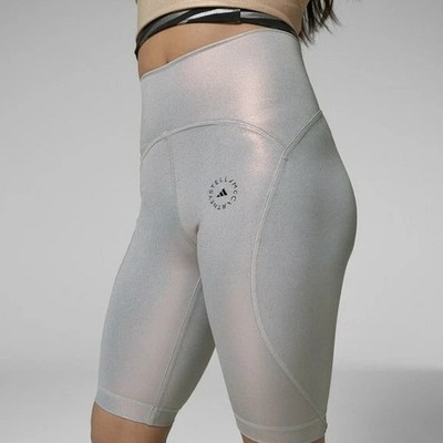 Adidas Damen Radhose silber Stella McCartney UVP 40£