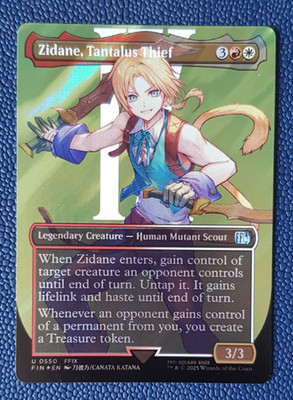 Zidane, Tantalus Thief BORDERLESS SURGE FOIL 0550 - Final Fantasy MTG - ENG NM