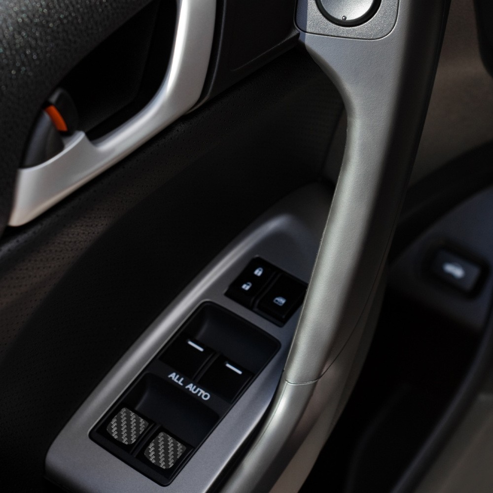 Car Window Lift Button Carbon Fiber Door Handle Sticker Interior Decals