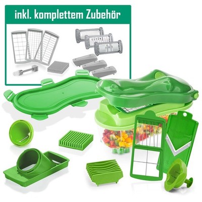 Genius Nicer Dicer Fun Croco Chef Set Obst Gemüse Schneider zerkleinerer 21-tlg.
