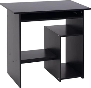 Bureau d'ordinateur Diapositive Étagères de plateau de clavier Bureau à la maison Station de travail noir