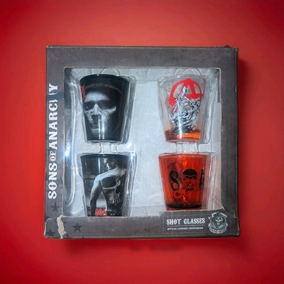 Sons of Anarchy Just Funky Shot Glass Set of 4 Open Box 