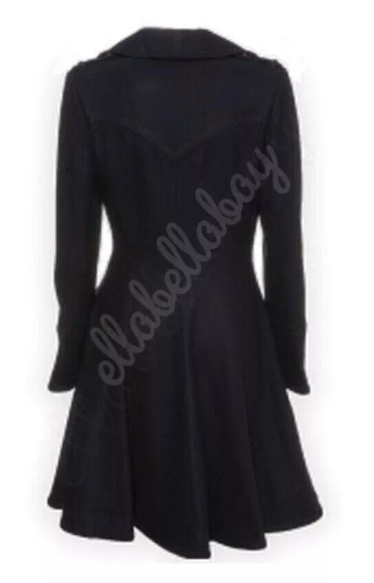 Topshop black shop wool coat