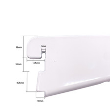 Twin Slot Shelving WHITE BLACK Wall Upright Bracket Support Adjustable shelf