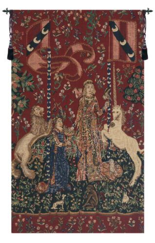 Taste, Lady and the Unicorn Belgian Wall Tapestry - Picture 1 of 6