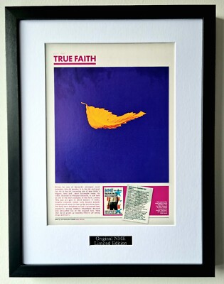 New Order Framed NME Poster-True Faith Hacienda Ian Curtis Joy Division 