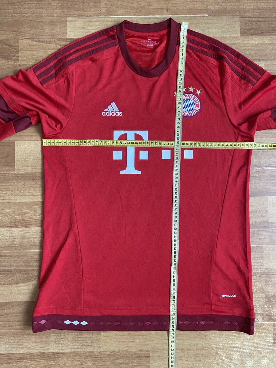 BAYERN MÜNICH 2015 2016 HOME FOOTBALL SHIRT SOCCER JERSEY ADIDAS