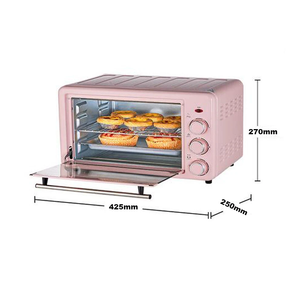 Multifunctional Electric Oven Cute Mini Small Oven Light Pink Toaster Oven  Electric Oven for Baking Bread