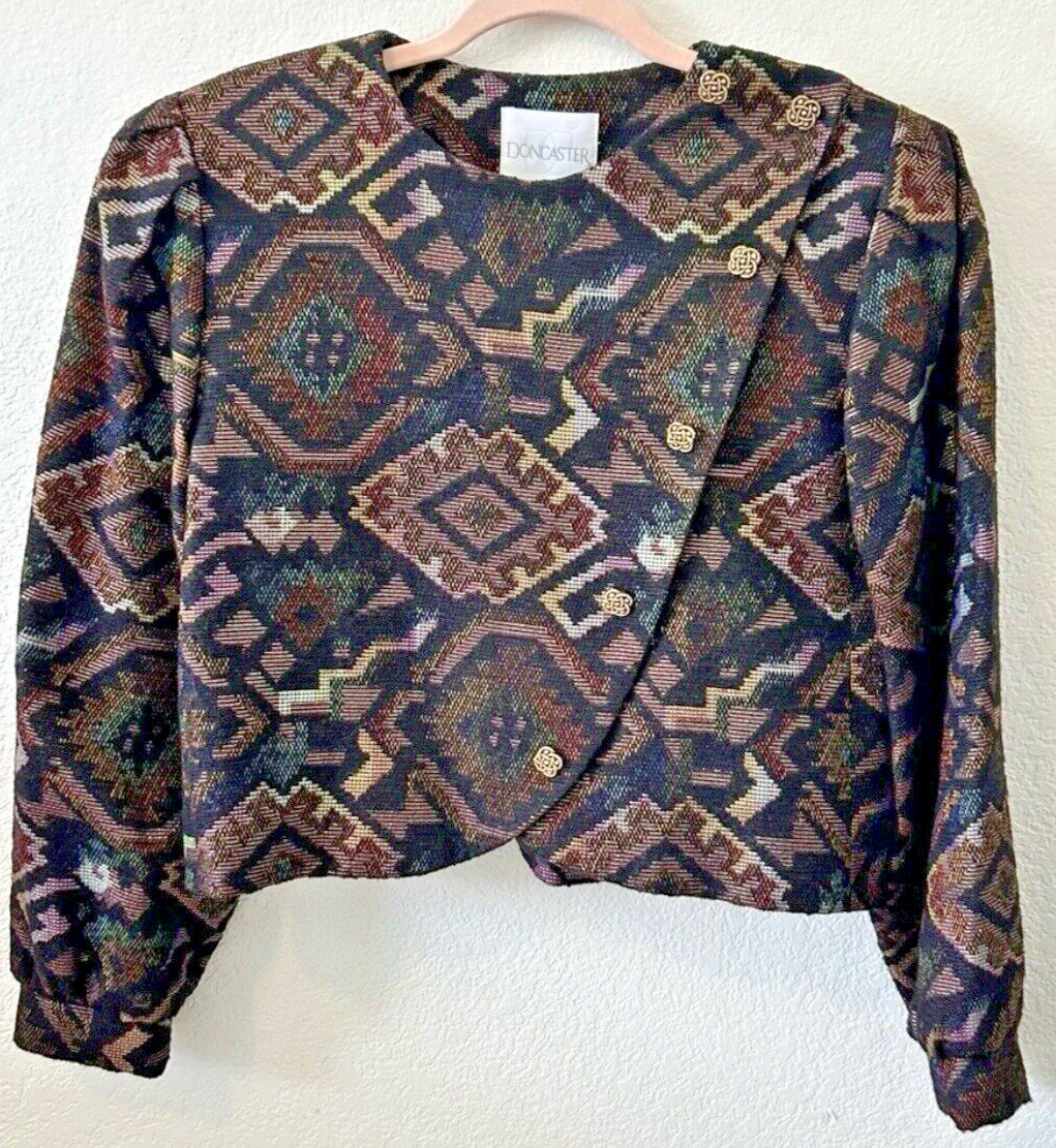 Doncaster Asymmetrical Button Down Southwestern D… - image 1