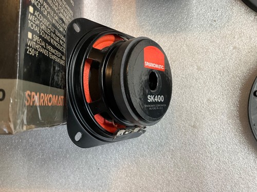 Sparkomatic KS400 Speakers  4" x 4" Door Mount Dual Cone Compact 80 BOOMING WATT - Picture 8 of 9