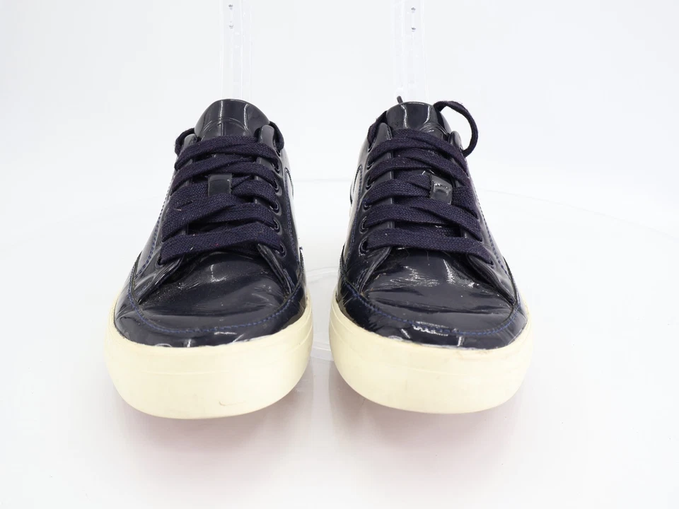 Fitflop Women's F-Sporty Sneaker Size 6 Lace Up Shoe Deep Blue Patent Leather - Image 3 of 4