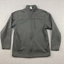 Columbia Sweatshirt Mens Medium M Gray Full Zip Omni Dry Fleece Lined Outdoor