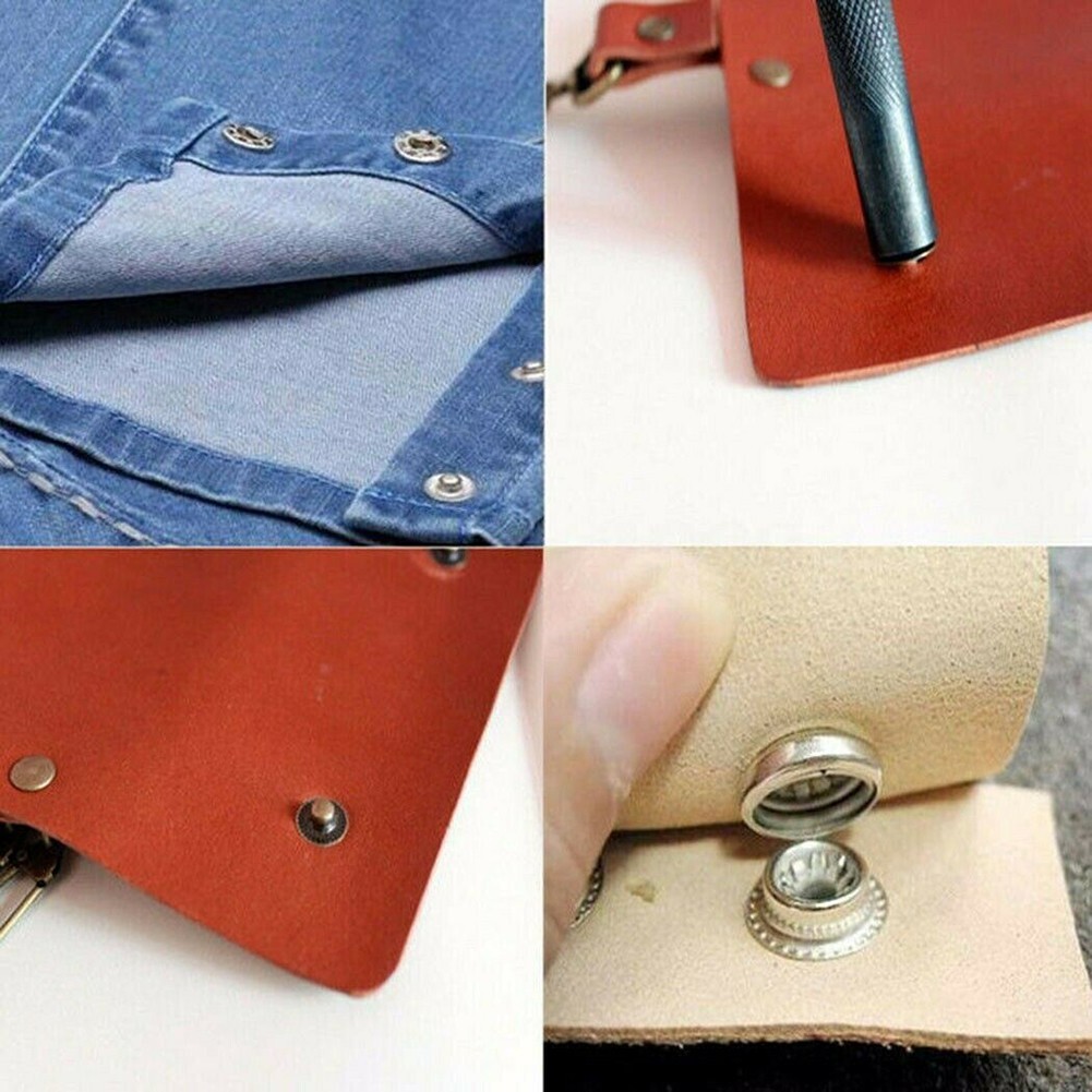 204pcs Snap Fastener Set for Clothes Repair with Stainless Steel Buttons eBay