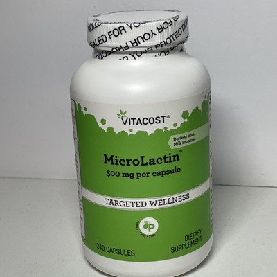 Vitacost Microlactin 500 Mg Targeted Wellness 240 Capsules Rare Bottle!!