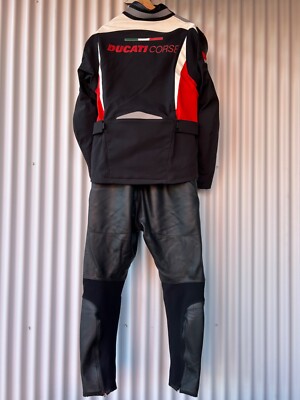 Dainese Ducati Leather Jacket (size 58/ XL)/ Pants (size 56/ 36