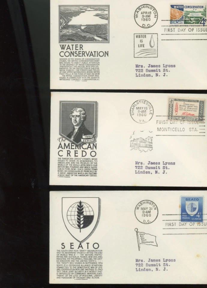 CS Anderson Cachets fdc 72  set c  (ip - Image 3 of 4