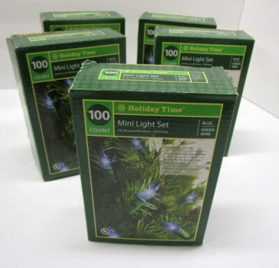 HOLIDAY TIME CHRISTMAS BLUE LIGHTS - INDOOR / OUTDOOR - NEW