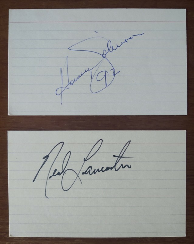 PGA Golf Autographed 3x5 Index Card Howie Johnson d. 9/13/15 Neal Lancaster