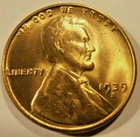 1939 S LINCOLN CENT - BU coin from a nice roll, FREE SHIPPING