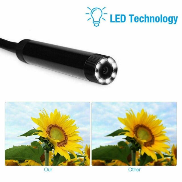 2-10M USB 6 LED Endoskop Wasserdicht Endoscope Kamera Inspektion für Android DHL
