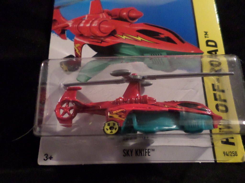 HW HOT WHEELS 2015 HW OFF-ROAD #94/250 SKY KNIFE HELICOPTER HOTWHEELS RED VHTF