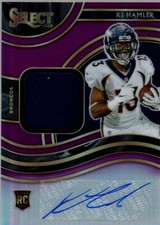 2020 Select Rookie Memorabilia Prizm Purple #19 K.J. Hamler Auto Jersey /49