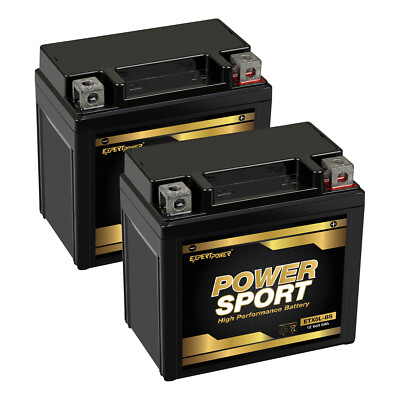 2 PACK - YTX5L-BS Battery Replacement for YAMAHA YW50A Zuma 50CC 2002-2003