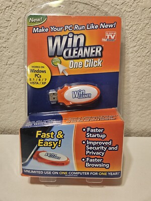 Win Cleaner USB One Click PC Computer Clean Repair Protect NEW!