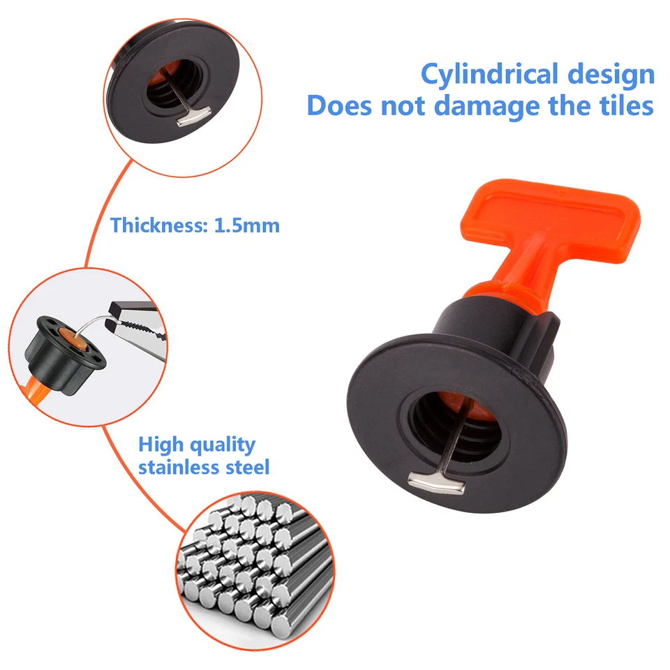 250x Tile Leveling System 1/16" Reusable Tile Leveling Installation Tools - Image 4 of 4