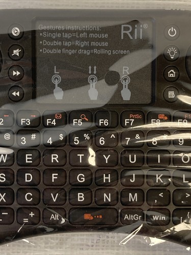 Rii i8 2.4G Mini Wireless With Touchpad & QWERTY Keyboard Portable New Sealed - Picture 4 of 10