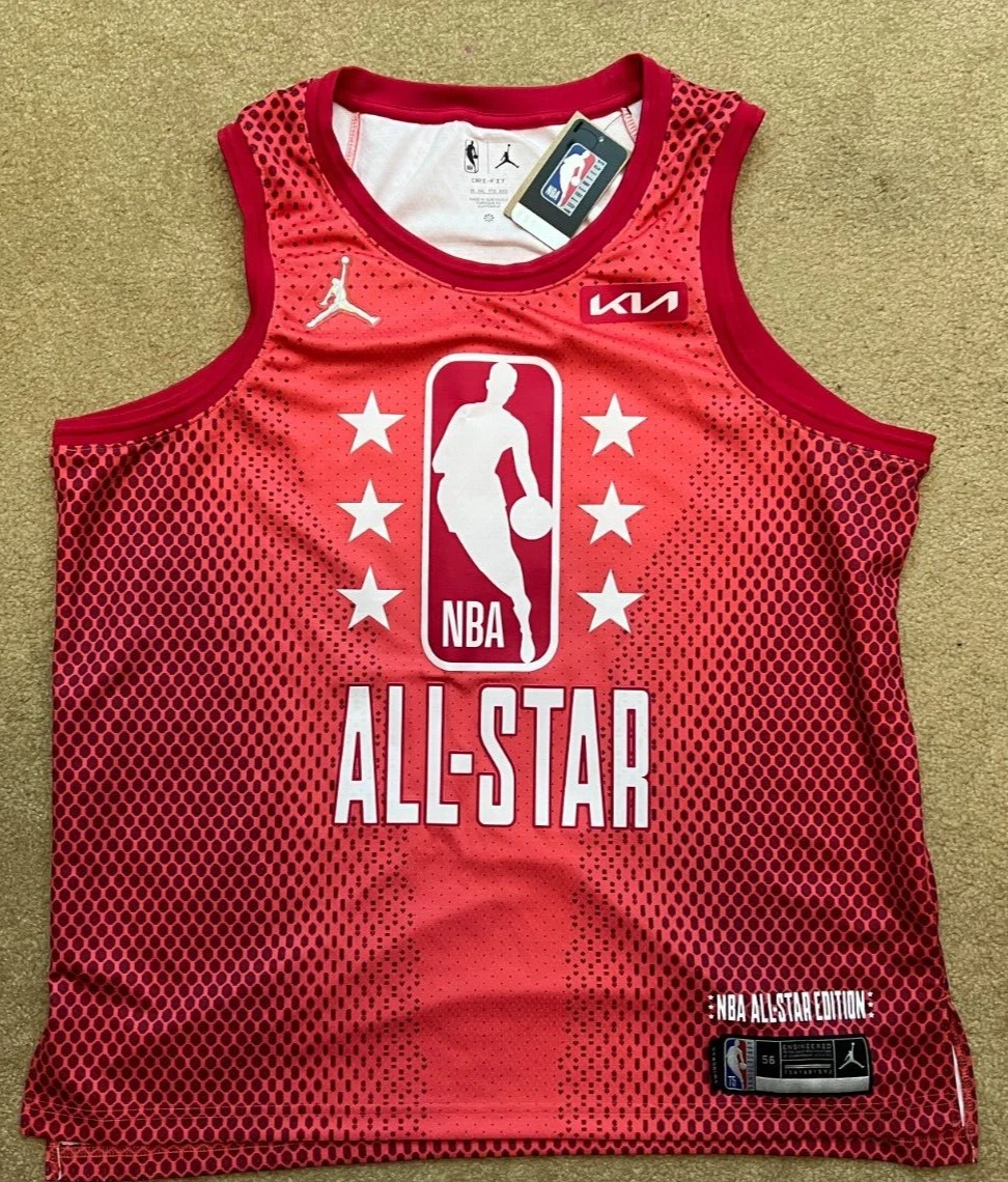 LeBRON JAMES LOS ANGELES LAKERS JORDAN ALL-STAR GAME RED SWINGMAN JERSEY  LARGE