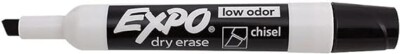 80001 Expo Low Odor Dry Erase Whiteboard Marker, Chisel Tip, Black, 1 Each
