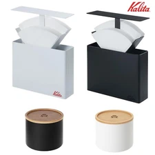 Kalita Coffee Paper Filter Case Trapezium/Wave Black and White GIft JAPAN NEW