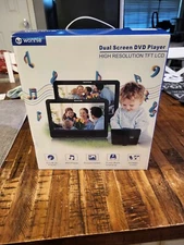 Wonnie W-1011 10.5" Dual Screen DVD Player For Car High Resolution New in Box
